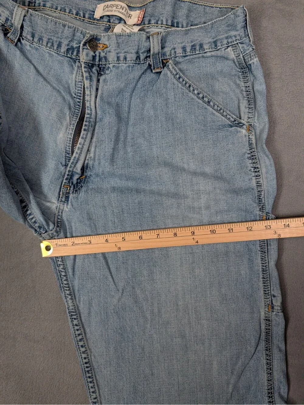 Levis Mens 36x30 Blue Vintage Y2K Carpenter Jeans Loose Straight Baggy Work Wear